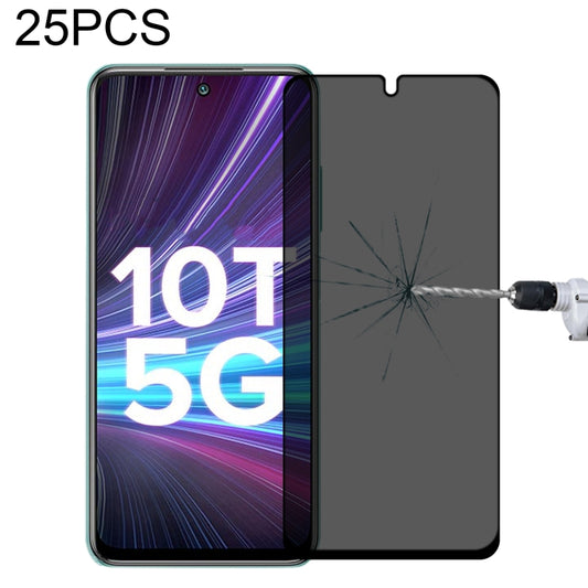 25 PCS Full Cover Anti-peeping Tempered Glass Film For Xiaomi Redmi Note 10T 5G -  by buy2fix | Online Shopping UK | buy2fix