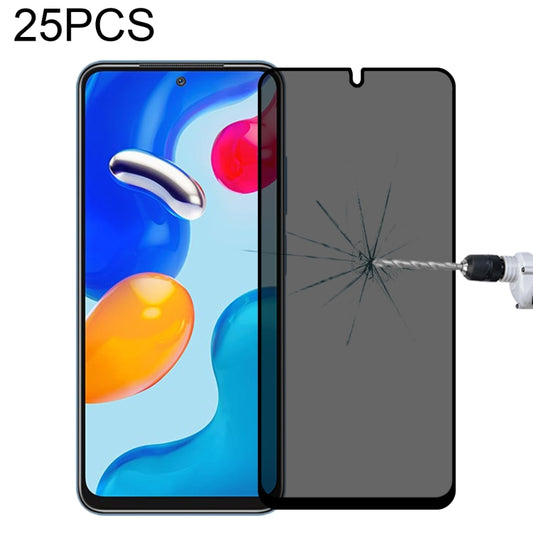 25 PCS Full Cover Anti-peeping Tempered Glass Film For Xiaomi Redmi Note 11S / Note 11 SE India -  by buy2fix | Online Shopping UK | buy2fix