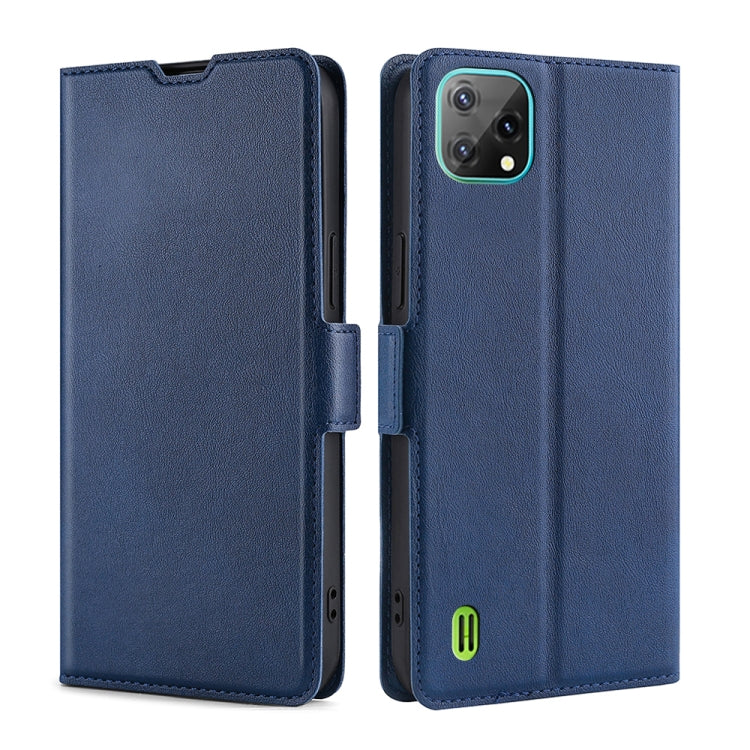 For Blackview A55 Ultra-thin Voltage Side Buckle PU + TPU Leather Phone Case(Blue) - More Brand by buy2fix | Online Shopping UK | buy2fix