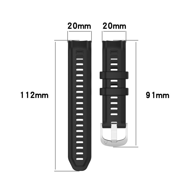 For Garmin Instinct 2S Silicone Watch Band(Black) - Watch Bands by buy2fix | Online Shopping UK | buy2fix