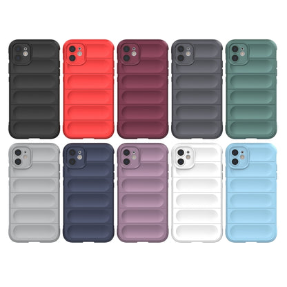 For iPhone 11 Magic Shield TPU + Flannel Phone Case (Dark Blue) - iPhone 11 Cases by buy2fix | Online Shopping UK | buy2fix