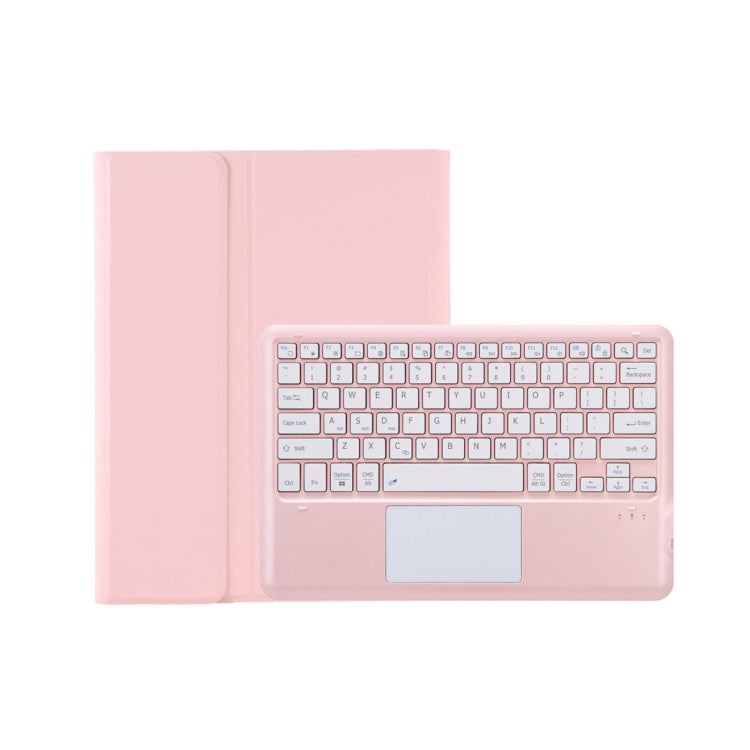 T800B-A Touch Pad Detachable Bluetooth Keyboard Leather Tablet Case For Samsung Galaxy Tab S8+/S7+/S7 FE(Pink) - Samsung Keyboard by buy2fix | Online Shopping UK | buy2fix