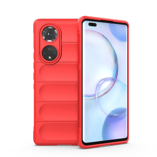 For Huawei Nova 9 Pro/Honor 50 Pro Magic Shield TPU + Flannel Phone Case(Red) - Huawei Cases by buy2fix | Online Shopping UK | buy2fix