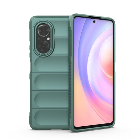 For Huawei Nova 9 SE/Honor 50 SE Magic Shield TPU + Flannel Phone Case(Dark Green) - Huawei Cases by buy2fix | Online Shopping UK | buy2fix