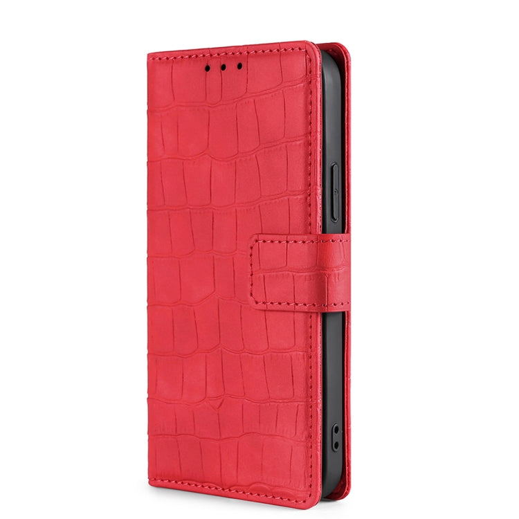 For Doogee X96 Pro Skin Feel Crocodile Magnetic Clasp Leather Phone Case(Red) - Doogee Cases by buy2fix | Online Shopping UK | buy2fix