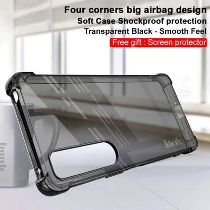 For Sony Xperia 1 IV imak All-inclusive Shockproof Airbag TPU Case with Screen Protector(Transparent Black) - Sony Cases by imak | Online Shopping UK | buy2fix