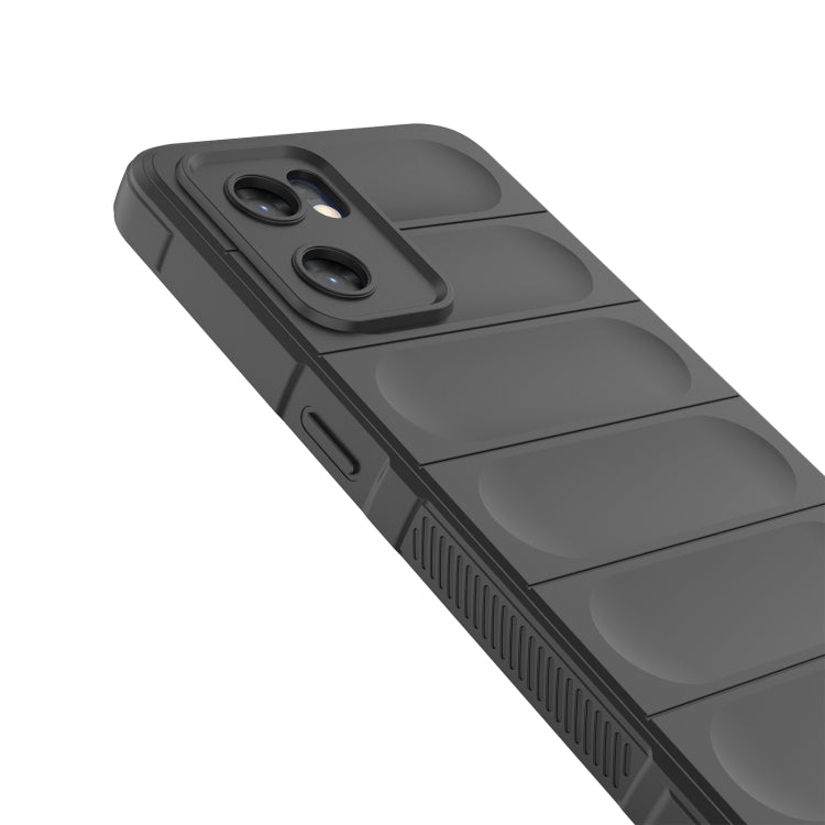 For OPPO Reno7 5G Global / Find X5 Lite Magic Shield TPU + Flannel Phone Case(Black) - OPPO Cases by buy2fix | Online Shopping UK | buy2fix