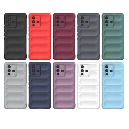 For vivo S12 Pro Magic Shield TPU + Flannel Phone Case(Dark Grey) - vivo Cases by buy2fix | Online Shopping UK | buy2fix