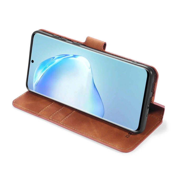 For Galaxy S20 Ultra DG.MING Retro Oil Side Horizontal Flip Case with Holder & Card Slots & Wallet(Brown) - Galaxy Phone Cases by DG.MING | Online Shopping UK | buy2fix