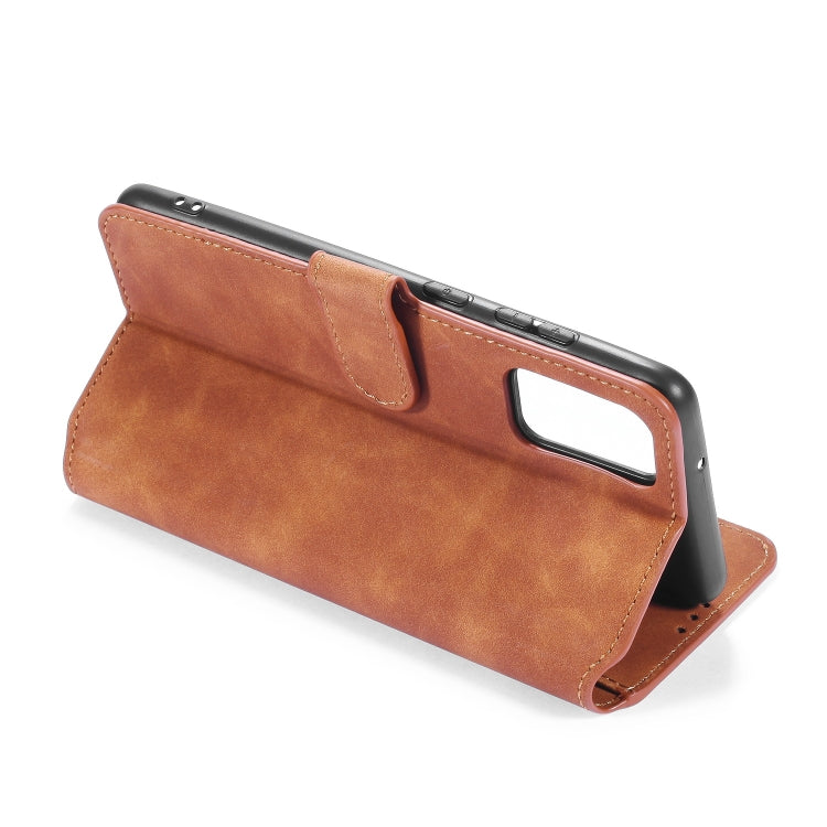 For Galaxy S20 Ultra DG.MING Retro Oil Side Horizontal Flip Case with Holder & Card Slots & Wallet(Brown) - Galaxy Phone Cases by DG.MING | Online Shopping UK | buy2fix