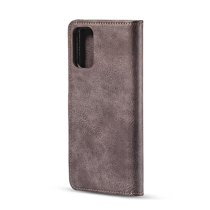 For Galaxy S20 DG.MING Crazy Horse Texture Flip Detachable Magnetic Leather Case with Holder & Card Slots & Wallet(Grey) - Galaxy Phone Cases by DG.MING | Online Shopping UK | buy2fix