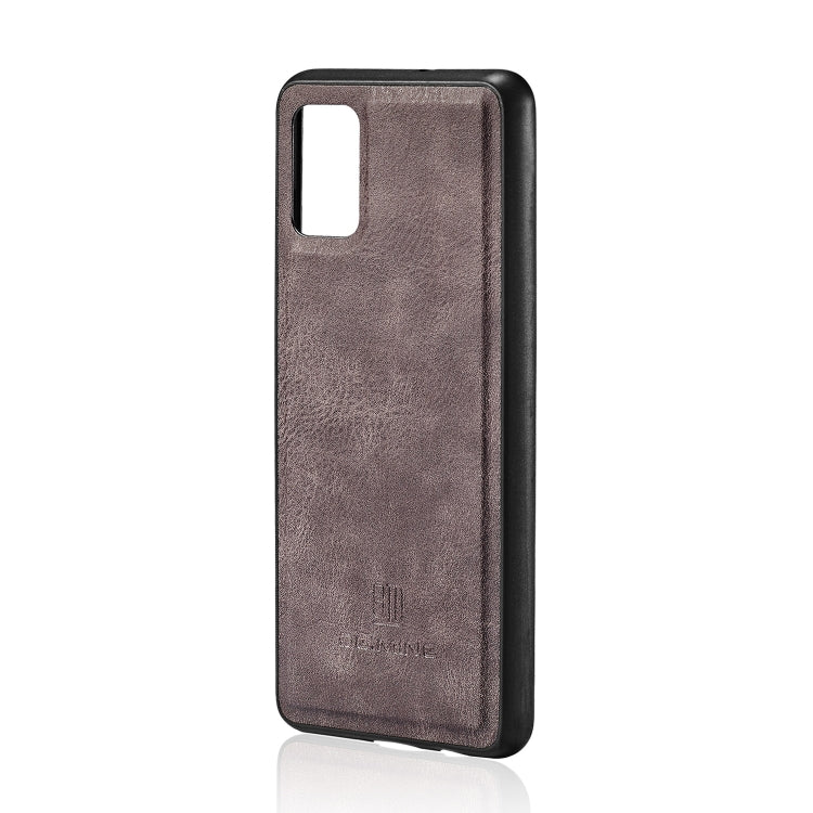 For Galaxy A71 DG.MING Crazy Horse Texture Flip Detachable Magnetic Leather Case with Holder & Card Slots & Wallet(Grey) - Galaxy Phone Cases by DG.MING | Online Shopping UK | buy2fix