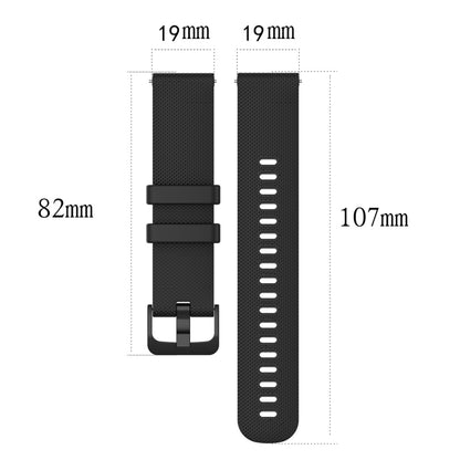 For ID205 / Willful SW021 19mm Silicone Plaid Watch Band(White) - Watch Bands by buy2fix | Online Shopping UK | buy2fix