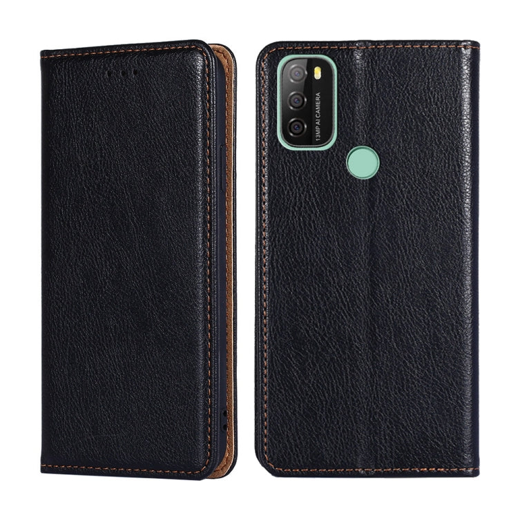 For Blackview A70 Gloss Oil Solid Color Magnetic Leather Phone Case(Black) - More Brand by buy2fix | Online Shopping UK | buy2fix