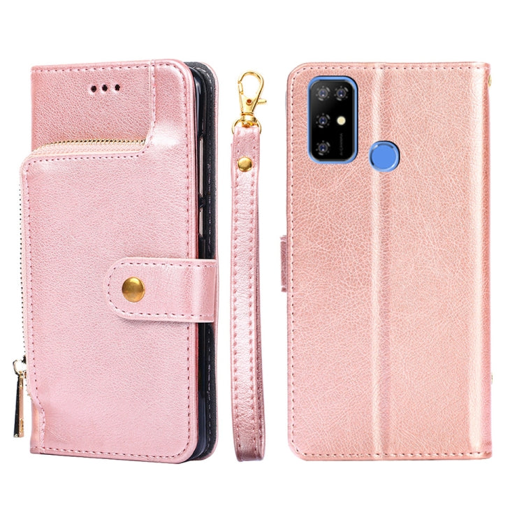 For DOOGEE X96 Pro Zipper Bag Leather Phone Case(Rose Gold) - More Brand by buy2fix | Online Shopping UK | buy2fix
