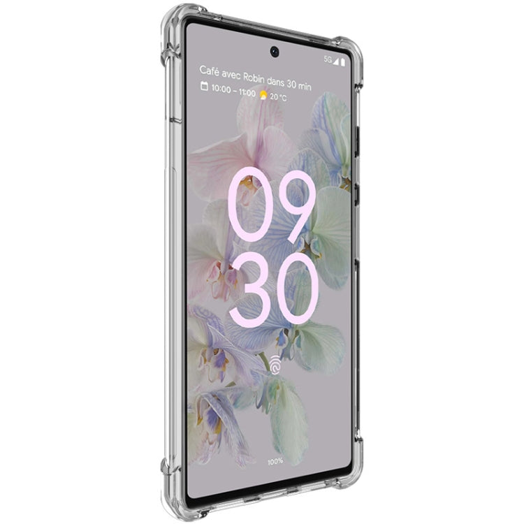 For Google Pixel 6a IMAK All-inclusive Shockproof Airbag TPU Phone Case with Screen Protector(Transparent) - Google Cases by imak | Online Shopping UK | buy2fix
