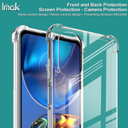 For Motorolo Moto E32 4G IMAK All-inclusive Shockproof Airbag TPU Case with Screen Protector (Transparent Black) - Motorola Cases by imak | Online Shopping UK | buy2fix