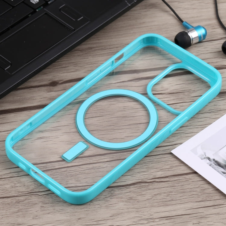 For iPhone 14 Acrylic + TPU Magsafe Magnetic Phone Case (Sky Blue) - iPhone 14 Cases by buy2fix | Online Shopping UK | buy2fix