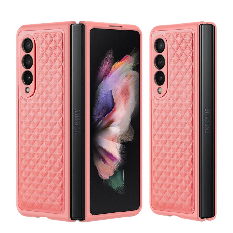 For Samsung Galaxy Z Fold3 5G DUX DUCIS Venice Series Shockproof Genuine Leather Phone Case(Pink) - Galaxy Phone Cases by DUX DUCIS | Online Shopping UK | buy2fix