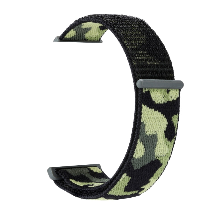 Nylon Loop Watch Band For  Apple Watch Ultra 49mm&Watch Ultra 2 49mm / Series 9&8&7 45mm / SE 3&SE 2&6&SE&5&4 44mm / 3&2&1 42mm(Army Green Camouflage) - Watch Bands by buy2fix | Online Shopping UK | buy2fix