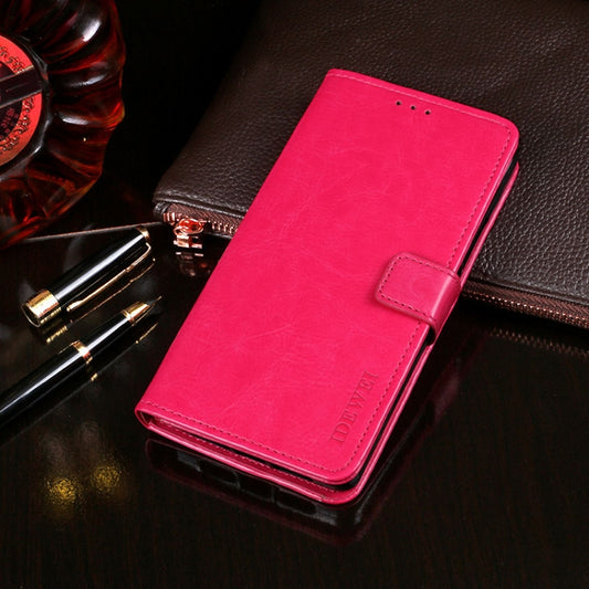 For Cubot P30 idewei Crazy Horse Texture Horizontal Flip Leather Case with Holder & Card Slots & Wallet(Rose Red) - More Brand by idewei | Online Shopping UK | buy2fix