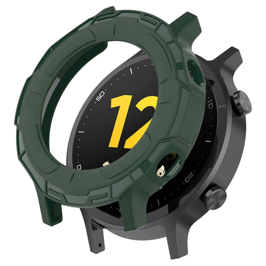 For Realme watch S RMA207 Armor Hollow TPU Watch Case(Olive Green) - Watch Case by buy2fix | Online Shopping UK | buy2fix