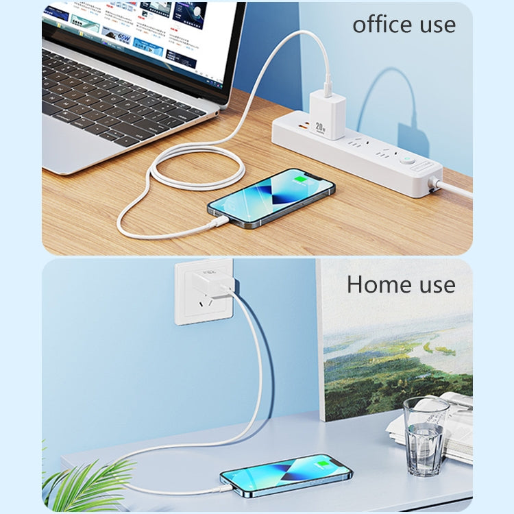 REMAX RP-U5 Extreme 2 Series 20W PD Charger + 1m USB-C / Type-C to 8 Pin Fast Charge Data Cable Set, Specification:US Plug(White) - USB Charger by REMAX | Online Shopping UK | buy2fix