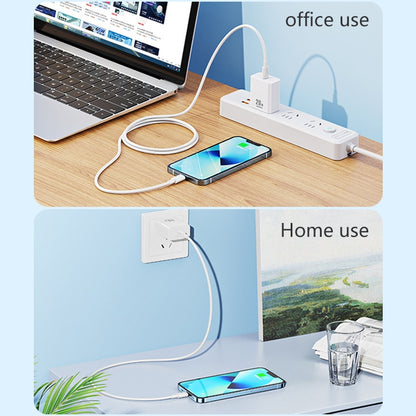 REMAX RP-U5 Extreme 2 Series 20W PD Charger + 1m USB-C / Type-C to 8 Pin Fast Charge Data Cable Set, Specification:US Plug(White) - USB Charger by REMAX | Online Shopping UK | buy2fix