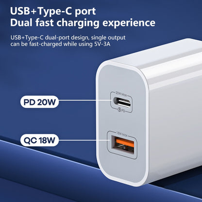 REMAX RP-U68 Speedy Series 20W USB+USB-C/Type-C Interface Fast Charger, Specification:CN Plug(White) - USB Charger by REMAX | Online Shopping UK | buy2fix