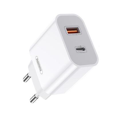 REMAX RP-U68 Speedy Series 20W USB+USB-C/Type-C Interface Fast Charger, Specification:EU Plug(White) - USB Charger by REMAX | Online Shopping UK | buy2fix