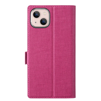 For iPhone 13 ViLi K Series Dual-side Buckle Magsafe Leather Phone Case(Rose Red) - iPhone 13 Cases by ViLi | Online Shopping UK | buy2fix