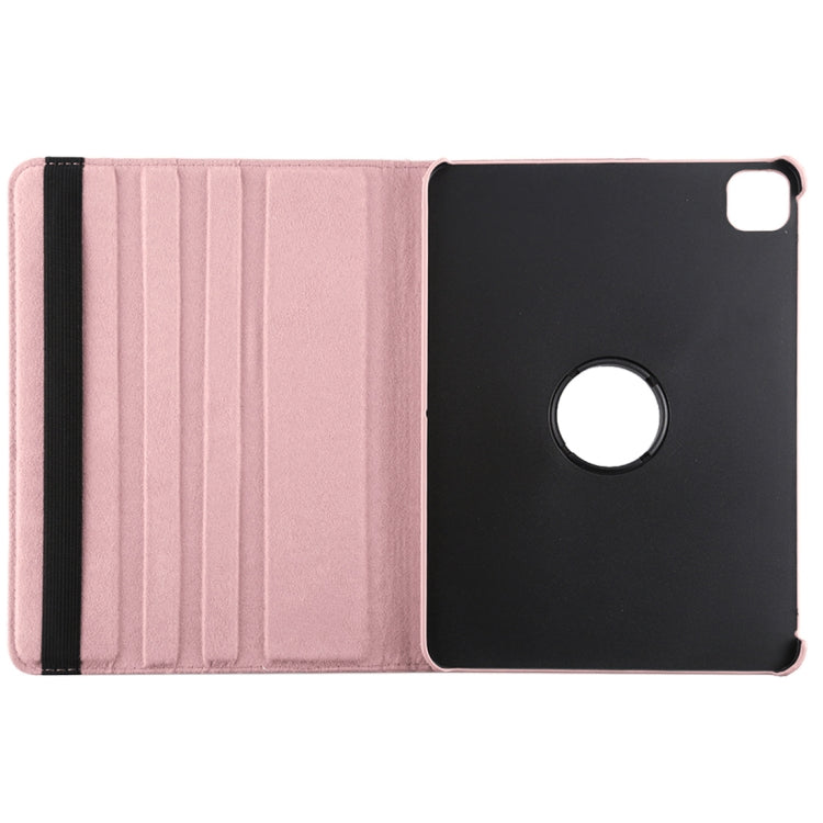 For iPad Air 13 2024 / iPad Pro 12.9 2022 / 2021 / 2020 Litchi Texture Horizontal Flip 360 Degrees Rotation Leather Tablet Case with Holder(Pink) - iPad Pro 12.9 (2022/2021) Cases by buy2fix | Online Shopping UK | buy2fix