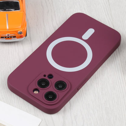 For iPhone 14 Pro Liquid Silicone Magsafe Phone Case (Wine Red) - iPhone 14 Pro Cases by buy2fix | Online Shopping UK | buy2fix