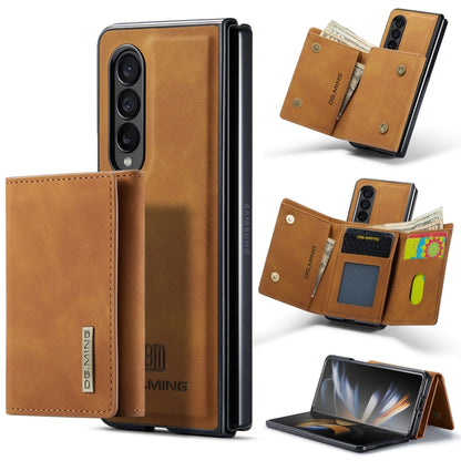 For Samsung Galaxy Z Fold4 DG.MING M1 Series 3-Fold Multi Card Wallet  Phone Case(Brown) - Galaxy Z Fold4 5G Cases by DG.MING | Online Shopping UK | buy2fix