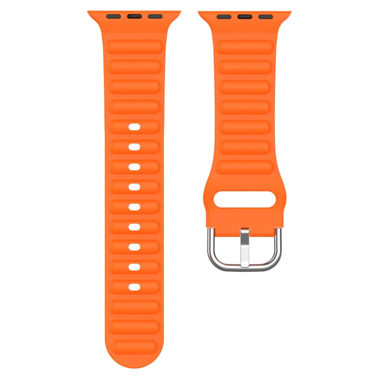 Ocean Ripple Watch Band For Apple Watch Series 8&7 45mm / SE 2&6&SE&5&4 44mm(Orange) - Watch Bands by buy2fix | Online Shopping UK | buy2fix