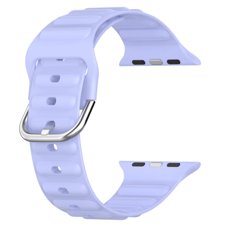 Ocean Ripple Watch Band For Apple Watch Series 8&7 45mm / SE 2&6&SE&5&4 44mm(Lilac) - Watch Bands by buy2fix | Online Shopping UK | buy2fix