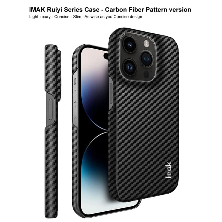 For iPhone 14 Pro IMAK Ruiyi Series Carbon Fiber PU + PC Phone Case - iPhone 14 Pro Cases by imak | Online Shopping UK | buy2fix