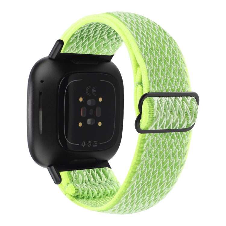 For Fitbit Versa 4 / Sense 2 Universal Wave Nylon Watch Band(Bright Yellow) - Watch Bands by buy2fix | Online Shopping UK | buy2fix