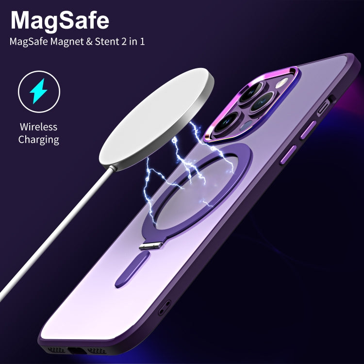 For iPhone 13 Pro Max Magsafe Invisible Holder Phone Case(Purple) - iPhone 13 Pro Max Cases by buy2fix | Online Shopping UK | buy2fix