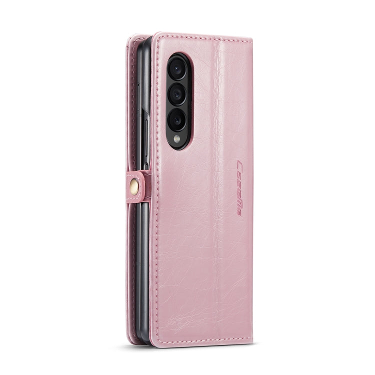 For Samsung Galaxy Z Fold4 CaseMe 003 Crazy Horse Texture Leather Phone Case(Rose Gold) - Galaxy Z Fold4 5G Cases by CaseMe | Online Shopping UK | buy2fix