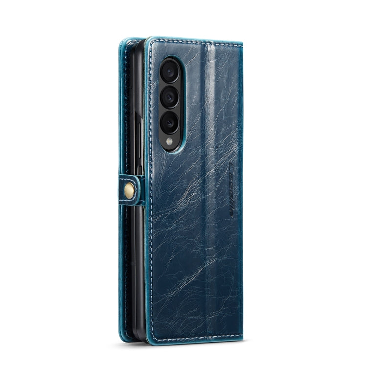 For Samsung Galaxy Z Fold4 CaseMe 003 Crazy Horse Texture Leather Phone Case(Blue) - Galaxy Z Fold4 5G Cases by CaseMe | Online Shopping UK | buy2fix