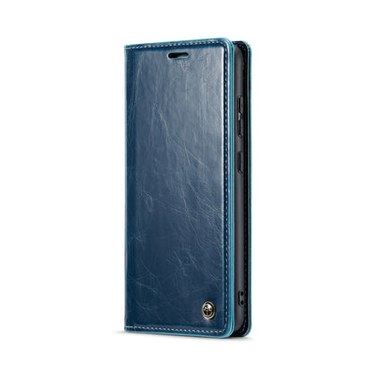 For Samsung Galaxy A33 5G CaseMe 003 Crazy Horse Texture Leather Phone Case(Blue) - Galaxy Phone Cases by CaseMe | Online Shopping UK | buy2fix