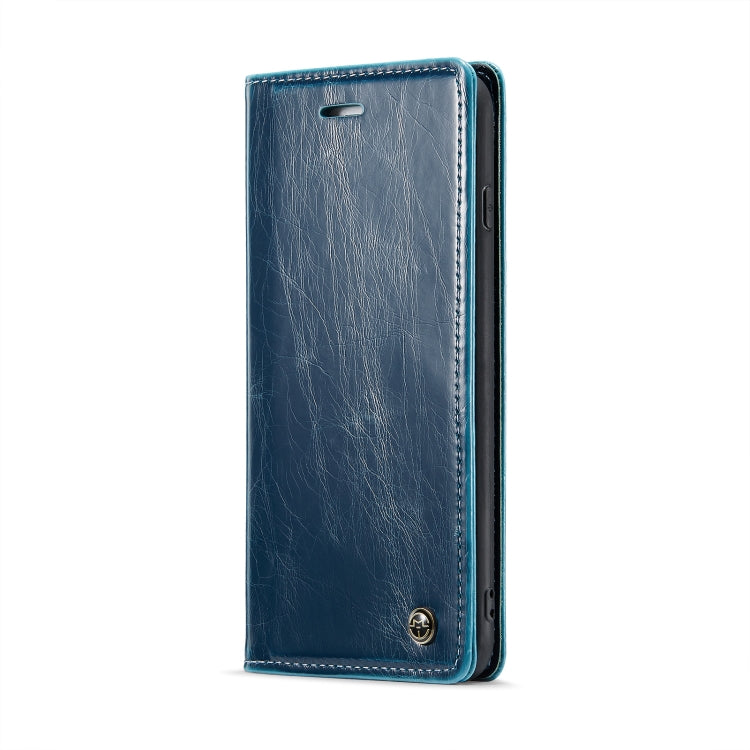 For iPhone 6 Plus/7 Plus/8 Plus CaseMe 003 Crazy Horse Texture Leather Phone Case(Blue) - More iPhone Cases by CaseMe | Online Shopping UK | buy2fix