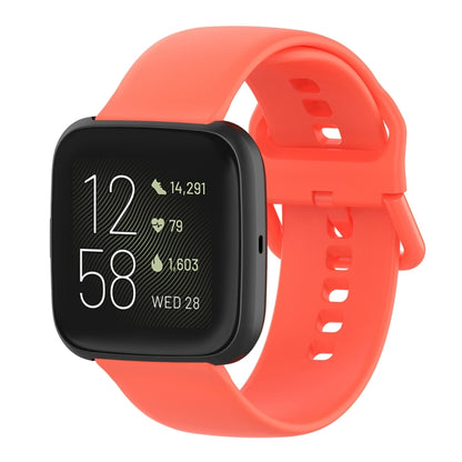 23mm Color Buckle Silicone Wrist Strap Watch Band for Fitbit Versa 2 / Versa / Versa Lite / Blaze, Size: S(Watermelon Red) - Watch Bands by buy2fix | Online Shopping UK | buy2fix