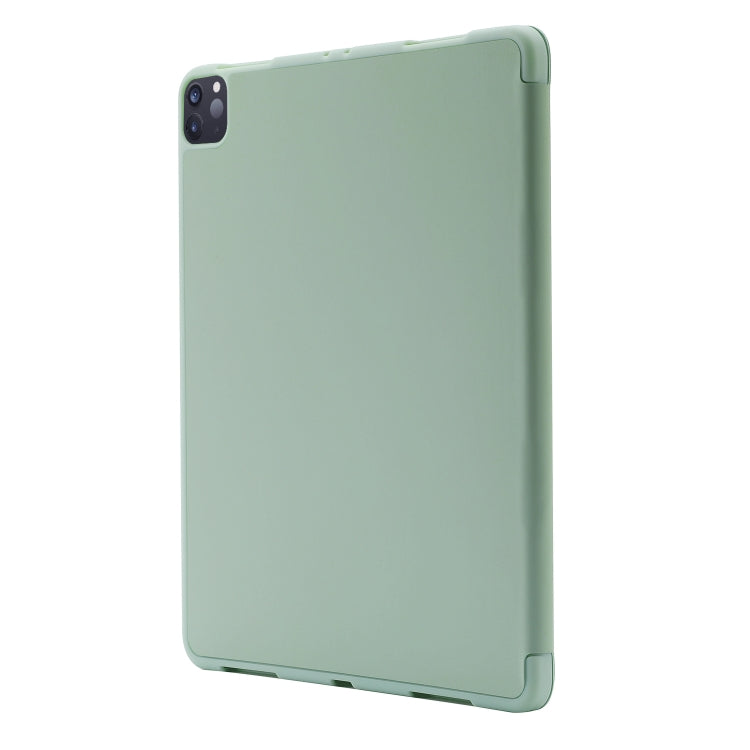 Skin Feel Pen Holder Tri-fold Tablet Leather Case For iPad Air 13 2024 / iPad Pro 12.9 2022 / 2021 / 2020 / 2018(Matcha Green) - iPad Pro 12.9 (2022/2021) Cases by buy2fix | Online Shopping UK | buy2fix