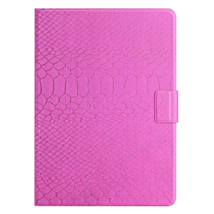 For Samsung Galaxy Tab S6 Lite Solid Color Crocodile Texture Leather Smart Tablet Case(Rose Red) - Tab S6 Lite P610 / P615 by buy2fix | Online Shopping UK | buy2fix