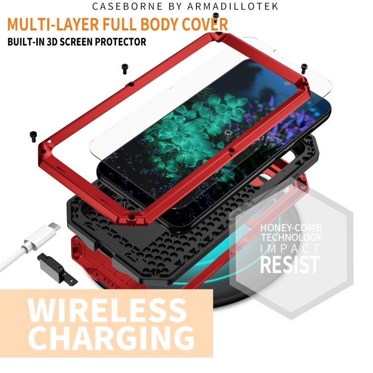 For Samsung Galaxy S23+ 5G R-JUST Sliding Camera Design Life Waterproof Dustproof Shockproof Phone Case(Red) - Galaxy S23+ 5G Cases by R-JUST | Online Shopping UK | buy2fix