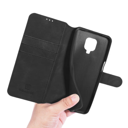 For Xiaomi Redmi Note 9S DG.MING Retro Oil Side Horizontal Flip Case with Holder & Card Slots & Wallet(Black) - Xiaomi Cases by DG.MING | Online Shopping UK | buy2fix