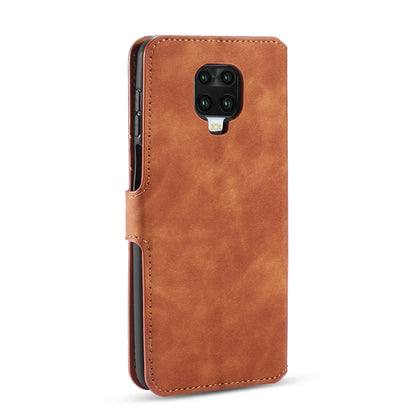 For Xiaomi Redmi Note 9S DG.MING Retro Oil Side Horizontal Flip Case with Holder & Card Slots & Wallet(Brown) - Xiaomi Cases by DG.MING | Online Shopping UK | buy2fix