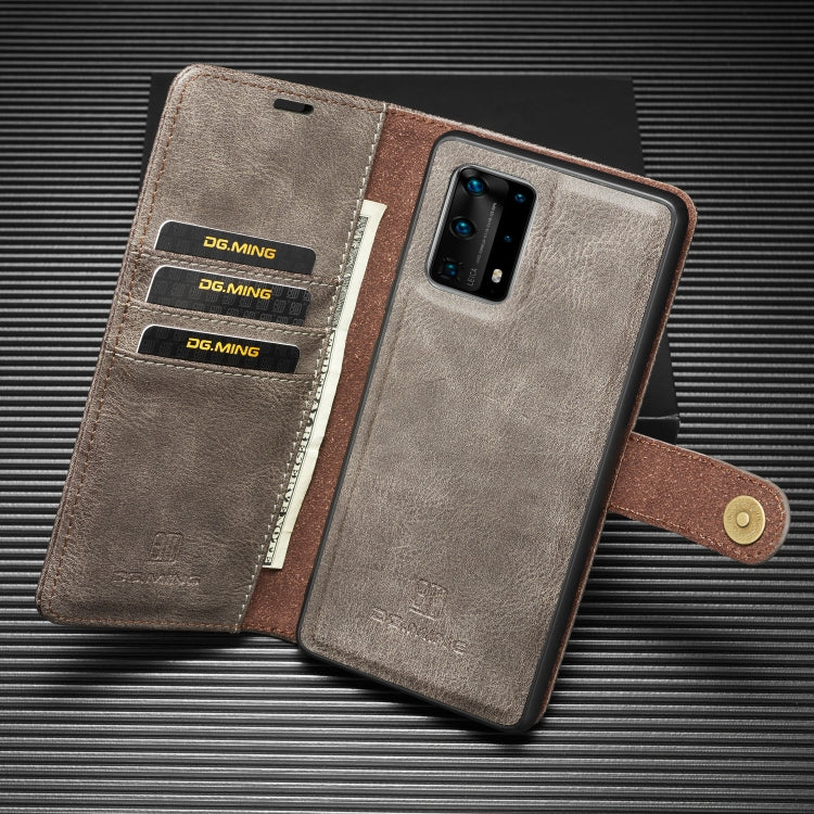 For Galaxy A31 DG.MING Crazy Horse Texture Flip Detachable Magnetic Leather Case with Holder & Card Slots & Wallet(Brown) - Galaxy Phone Cases by DG.MING | Online Shopping UK | buy2fix